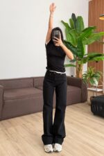 Varıus Wide Leg Siyah Jean