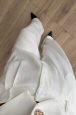 Gk Palazzo Pantolon Ekru - Görsel 3