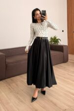 Saten Balon Etek Siyah