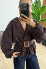 Forteza Balon Kesim Gömlek Kahverengi - Görsel 3