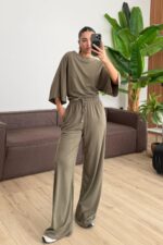 Hank Yarasa Kol Tişört Pantolon Takım Haki