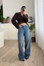 Sonik Wide Leg Mavi Jean