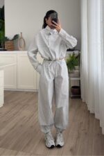 Pötikare Dik Yaka Ceket Şalvar Pantolon Takım Siyah