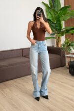 Jf Wide Leg Buz Mavi Jean