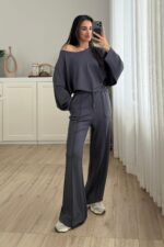 Pis Dikiş Modal Kumaş Takım Antrasit