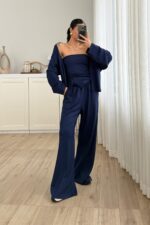 Larry Üç Parça Takım Lacivert