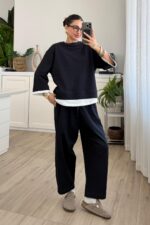 Üstü İki Parça Pantolon Takım Lacivert