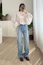 Yırtık Paça Orta Mavi Jean