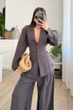 Ant Premium Belden Oturtmalı Ceket Kahverengi