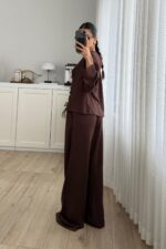 Larry Üç Parça Takım Kahverengi - Görsel 4