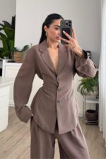 Ant Premium Belden Oturtmalı Ceket Toprak