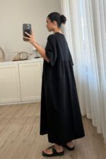 Pinte Bohem Elbise Siyah - Görsel 4