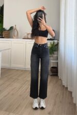 Jenner Straight Siyah Jean