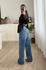 Sonik Wide Leg Mavi Jean - Görsel 4