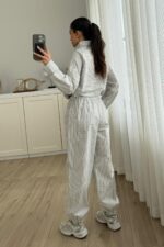 Pötikare Dik Yaka Ceket Şalvar Pantolon Takım Siyah - Görsel 3