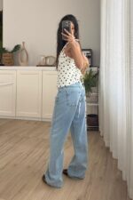 Gj Wide Leg Açık Mavi Jean - Görsel 3