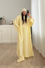 Tasarım Tunik Şallı Takım Sarı