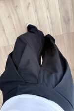 Pileli Geniş Kesim Pantolon Siyah - Görsel 3