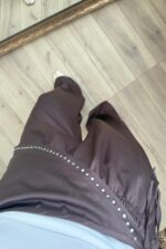 Pareosu Taşlı Saten Pantolon Kahverengi - Görsel 3