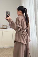 Ant Premium Belden Oturtmalı Ceket Toprak - Görsel 3