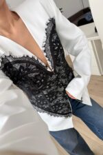 Dantel Korseli Ceket Ekru - Görsel 3