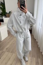 Pötikare Dik Yaka Ceket Şalvar Pantolon Takım Siyah - Görsel 2