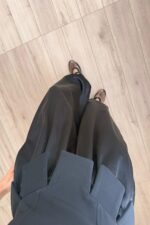 Mn Saten Şalvar Pantolon Siyah - Görsel 3