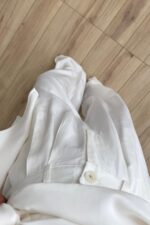 Mila Straplez Bluz Pantolon Takım Ekru - Görsel 3