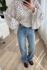 Yırtık Paça Orta Mavi Jean - Görsel 2