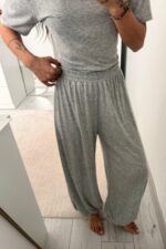 Kısa Kollu Vatkalı Eşofman Takım Gri - Görsel 3