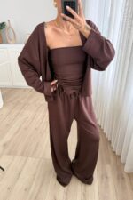 Larry Üç Parça Takım Kahverengi - Görsel 2