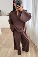 Gus V Yaka Tensel Takım Kahverengi - Görsel 2