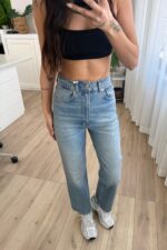 Jenner Straight Mavi Eskitme Jean - Görsel 2