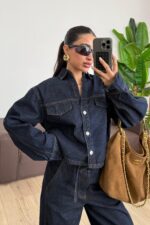 Fong Denim Gömlek Pantolon Takım Lacivert - Görsel 3