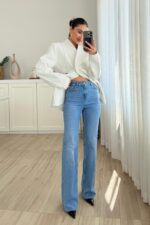 Jf Kesik Paça İspanyol Mavi Jean