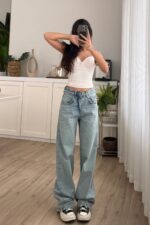Lf Geniş Paça Yıkamalı Jean
