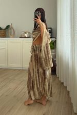 Shir Crop Pelerin Etek Takım Sarı - Görsel 5