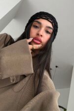 Pinterest File Örgülü Bere Siyah