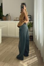 Sonik Wide Leg Dark Mavi Jean - Görsel 4