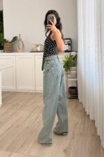 Sonik Wide Leg Eskitme Jean - Görsel 3