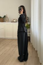 Master Bağlamalı Ceket Pantolon Takım Siyah - Görsel 4