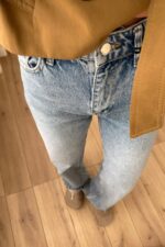 Yırtık Paça Mavi Yıkamalı Jean - Görsel 3
