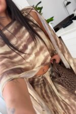 Shir Crop Pelerin Etek Takım Sarı - Görsel 4