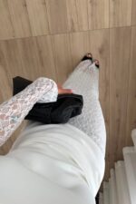 Straplez Dantel Kolluklu Elbise Beyaz - Görsel 4