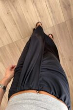 Önü Detaylı Yırtmaçlı Etek Füme - Görsel 2