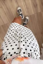 Gant Puantiyeli Denim Etek Beyaz - Görsel 3