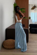 Stefa Çizgili Pantolon Mavi - Görsel 3
