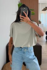 Mad Oversize Tişört Gri Melanj