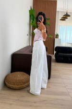 Gr Wide Leg Beyaz Jean - Görsel 3
