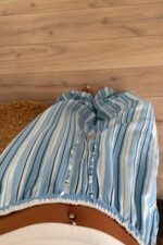 Stefa Çizgili Pantolon Mavi - Görsel 2